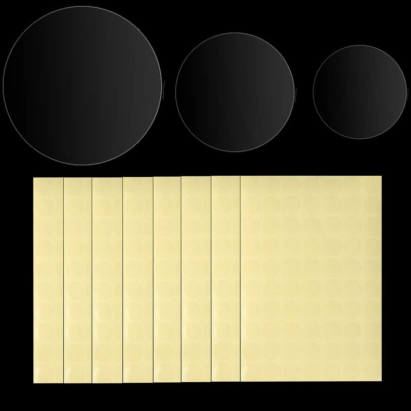 MiDube 1135 PCS Transparent Clear Circle Labels Retail Package Seals 1/2inch 1inch 1-1/2inch Round Natural Paper Adhesive Wafer Package Seals Color Coding Stickers 0.5" 1" 1.5" - Image 1
